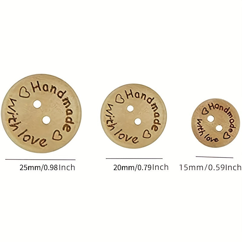 50pcs Retro Clothing Sewing Buttons DIY Wooden Decorative Buttons