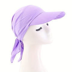 Lace Up Turban Baseball Cap Sun Hat Women's Head Scarf Bandana Visor Hats