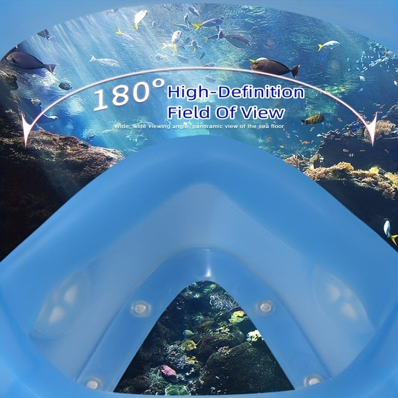 Silica Gel Full Face Snorkel Mask for Adults Anti Fog Anti Leak