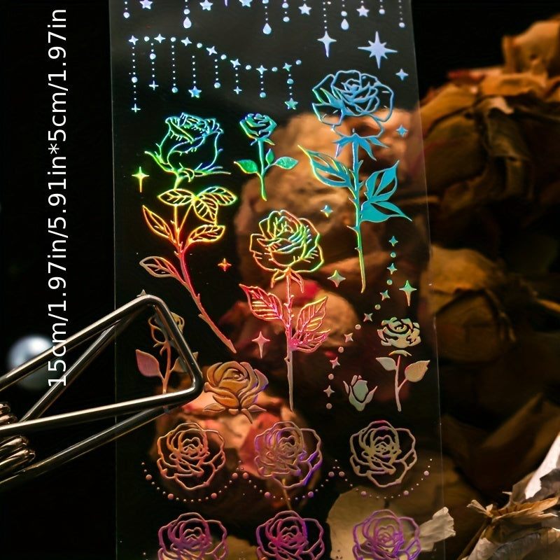 Galaxy Series 3D Hot Silver Scrapbook Stickers Set