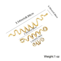 Alloy Hair Beads Silver Hair Beads Inspired Hair Decor Ring Set