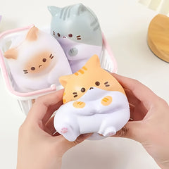 Cat Stress Balls Squishy Foam Toys Elastic Sensory Ball for Kids