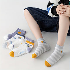 Kids Astronaut Graphic Mesh Crew Socks - Spring Summer