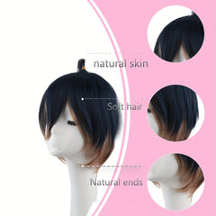 12inch 30 And Gradient Men's Anime Cosplay Wig