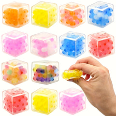 16pcs Multicolor Squishy Cube Pinch Balls Fidget Toys Sensory Relax