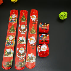 12pcs Christmas Snap Bracelets Party Favors Supplies Decoration