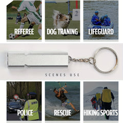 3 Piece Set Metal Double Frequency Survival Whistle