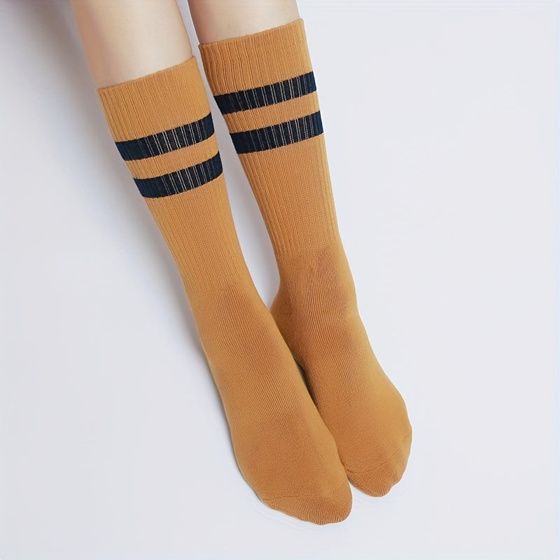 Soft Comfortable Yoga Socks Anti-Skid Breathable Mid-Calf Gripper Socks