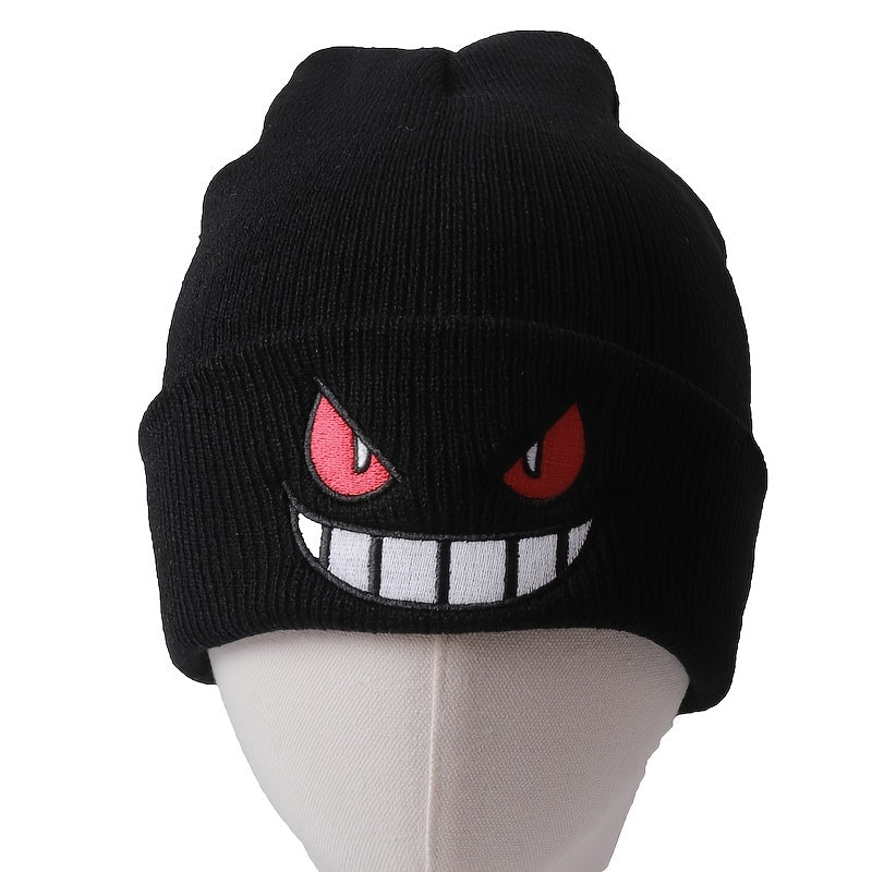 Cartoon Embroidered Knitted Hat Hip Hop Autumn Winter Wool