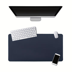 Double Sided PU Leather Mouse Pad Notebook Office Desk Pad Waterproof