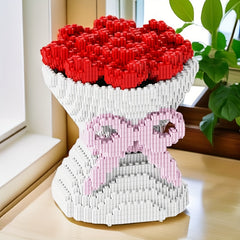 5000pcs Rose Couple Puzzle Building Blocks for Teens and Adults DIY Craft Kit