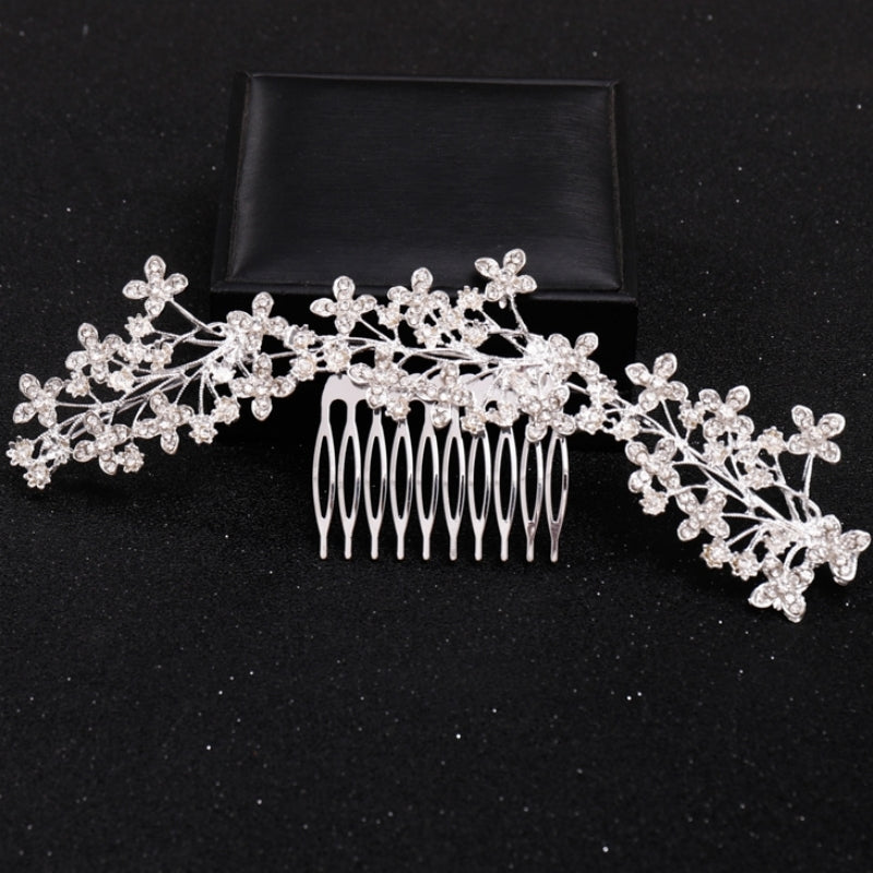 Crystal Hair Comb Clip Headband for Women Bride Rhinestone Party Prom Wedding