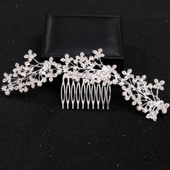 Crystal Hair Comb Clip Headband for Women Bride Rhinestone Party Prom Wedding