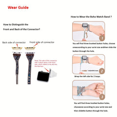 Bohemian Wrap Watch Weathered Agate Beaded Strap