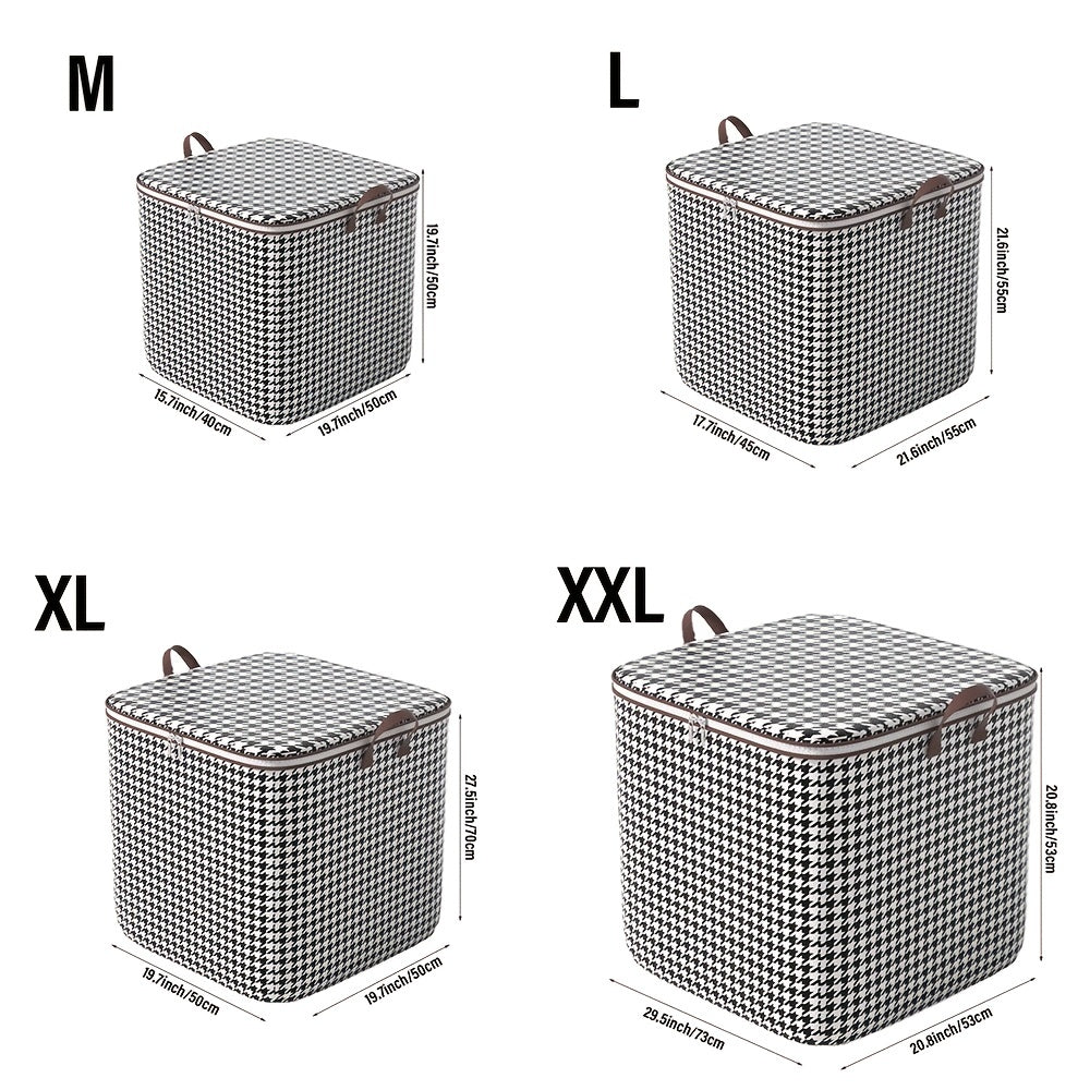 Large Capacity Storage Bag Houndstooth Printing Organizer
