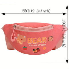 Cartoon Bear Graphic Chest Bag Messenger Bag Lightweight Waist Bag