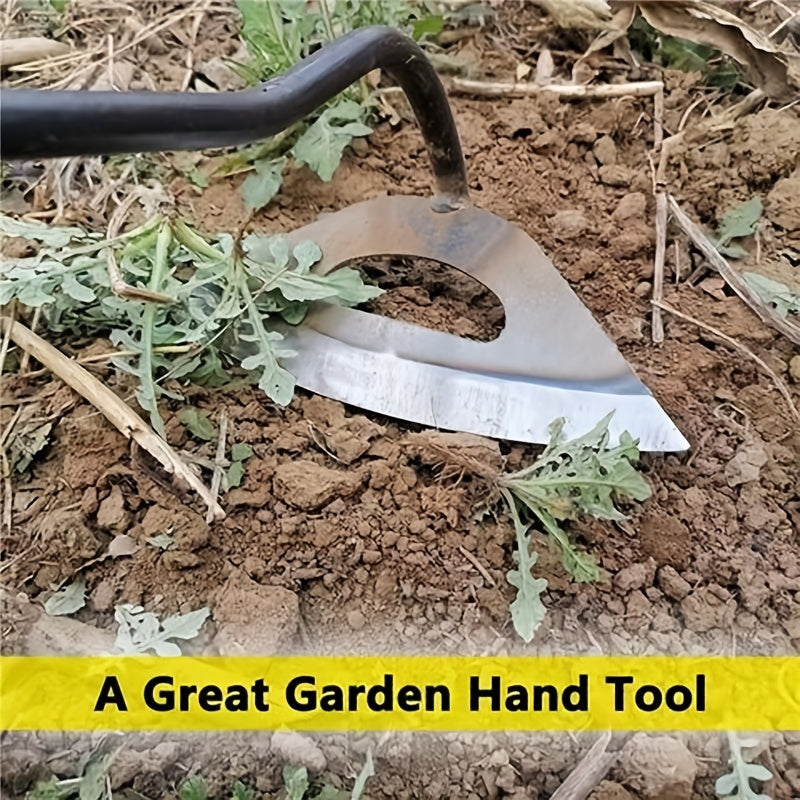 Steel Hardened Hollow Hoe Handheld Weeding Rake Vegetable Planting Garden Tool