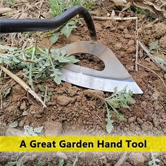 Steel Hardened Hollow Hoe Handheld Weeding Rake Vegetable Planting Garden Tool