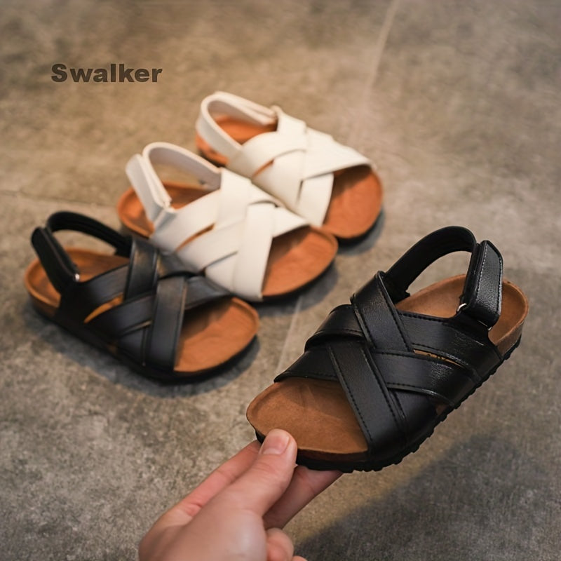 Swalker Boys Breathable Open Toe Sandals Comfortable Anti Slip Indoor Outdoor