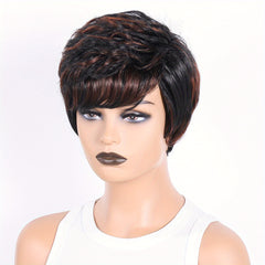 Short Straight Layered Wigs for Women Synthetic Hair Wigs
