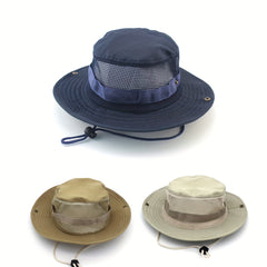 Camouflage Fisherman Hat Mesh Visor Hat Round Brimmed Hat