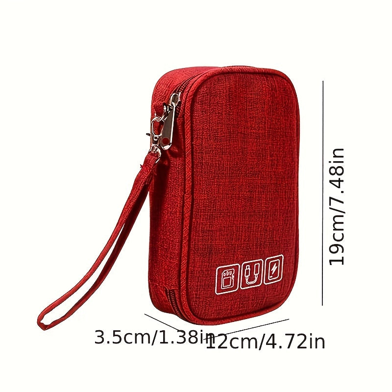 Zipper Data Cable Bag Travel Organzier Lightweight Container