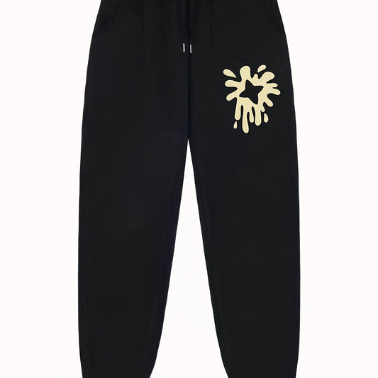 Men's Print Joggers Stretch Waist Sweatpants