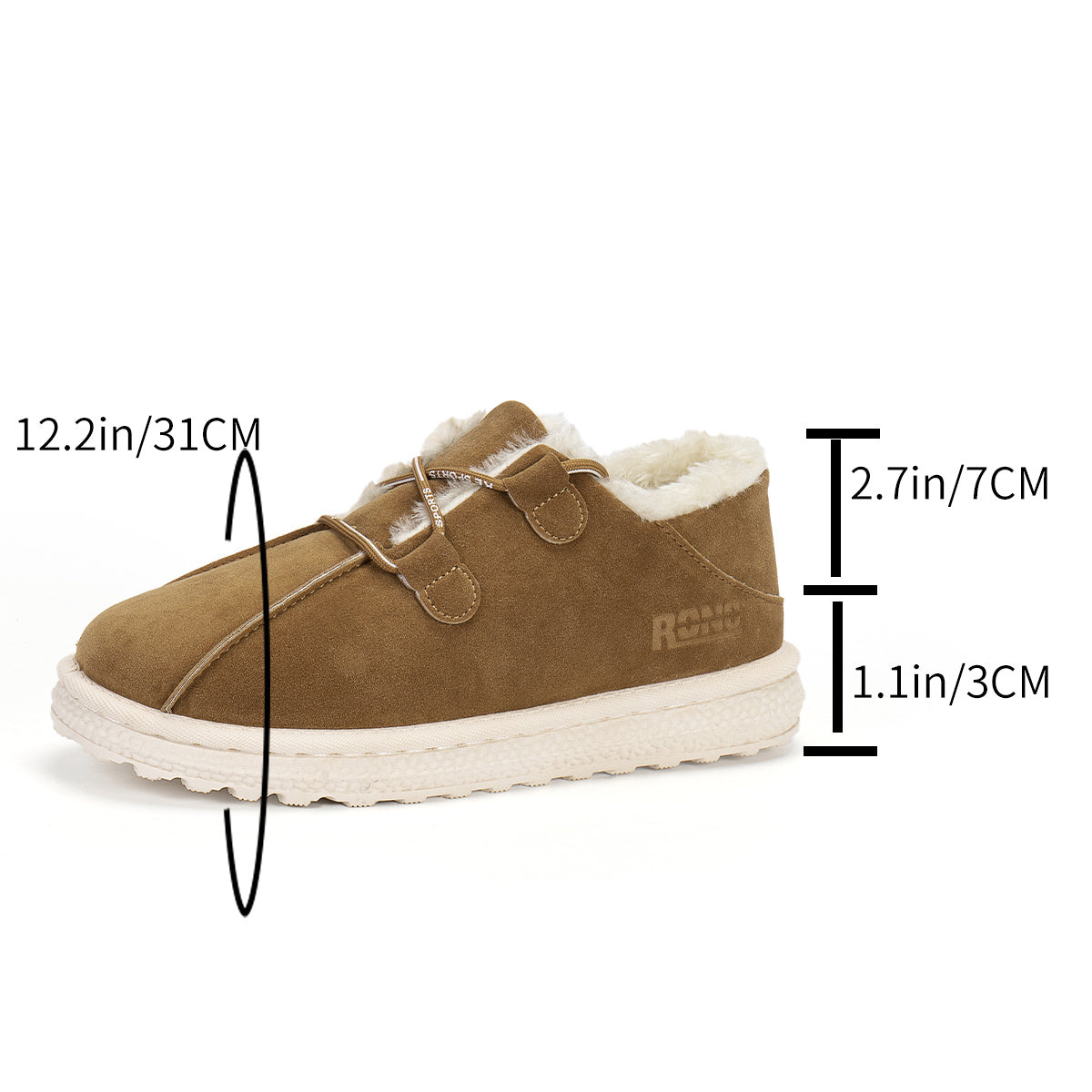 Plush Lined Snow Shoes Lace Up Faux Suede Snow Boots Women's