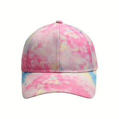 Tie Dye Print Baseball Cap Hip Hop Colorful Dad Hats Lightweight Adjustable Sun