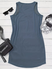 Coconut Tree Print Dress Casual Summer Cami Dress