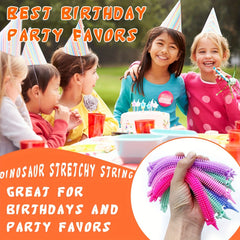 20pcs Dinosaur Sensory Noodle Stretchy String Fidget Toys for Stress Relief