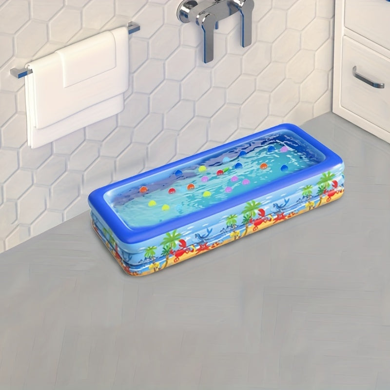 Family Pool, 120 Inch Three Ring Thickened Bottom, Foldable Kids