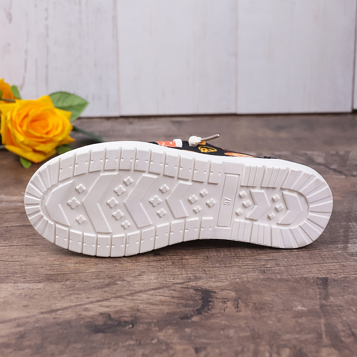 Scary Pumpkin Pattern Loafers Shoes - Halloween Style