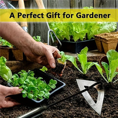 Steel Hardened Hollow Hoe Handheld Weeding Rake Vegetable Planting Garden Tool