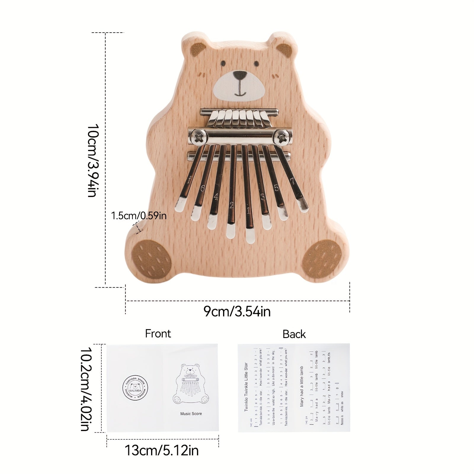 Wooden Bear Squeeze Toy for Educational Fun
