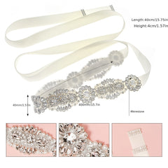 Sunflower Bridal Belt Wedding Dress Waist Chain Sash Faux Pearl Beaded Belt