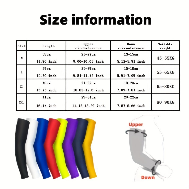 Breathable UV Protection Arm Guards for Outdoor Sports - One Size