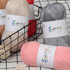 100 Acrylic Velvet Yarn Medium thick Yarn Worsted With Rich Feel