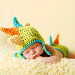 Baby Dinosaur Knitted Photo Costume Set