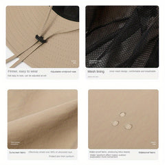Waterproof Fishing Hat with Large Brim, Outdoor Sunscreen Cap