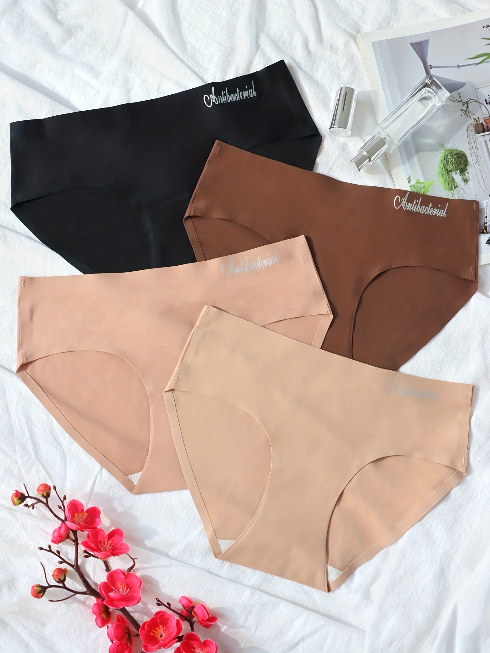 4pcs Comfy & Stretchy Intimates Panties Women's Lingerie
