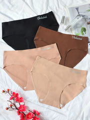 4pcs Comfy & Stretchy Intimates Panties Women's Lingerie