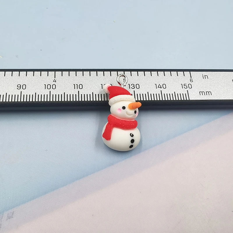 10Pcs Christmas Charms DIY Earring Resin Pendant C1072