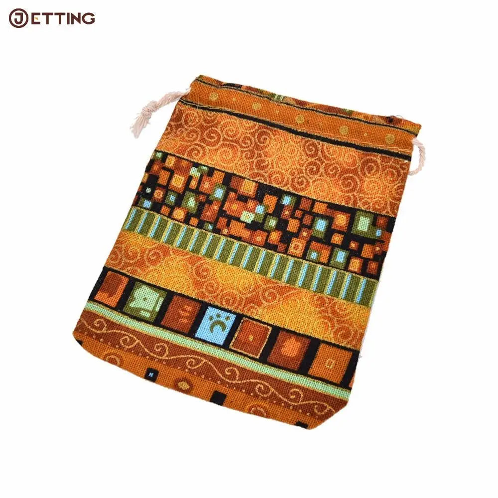 10Pcs Cotton Drawstring Pouches Wedding Favor Bags Vintage Sachet 9.5*12cm