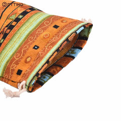 10Pcs Cotton Drawstring Pouches Wedding Favor Bags Vintage Sachet 9.5*12cm