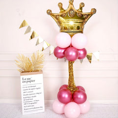 Mini Crown Foil Balloons Princess Prince Golden Air Ballon Wedding Birthday