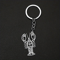 Creative Stainless Steel Lobster Keychain For Men