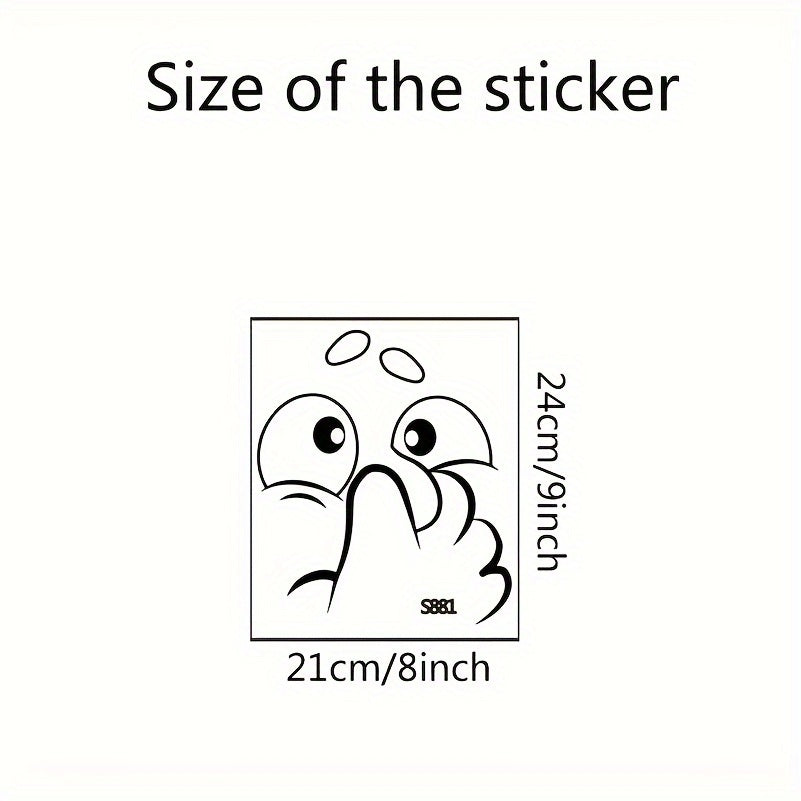 4pcs DIY Cartoon Expression Wall Stickers Bathroom Home Decor