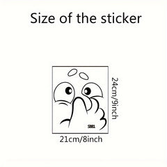 4pcs DIY Cartoon Expression Wall Stickers Bathroom Home Decor