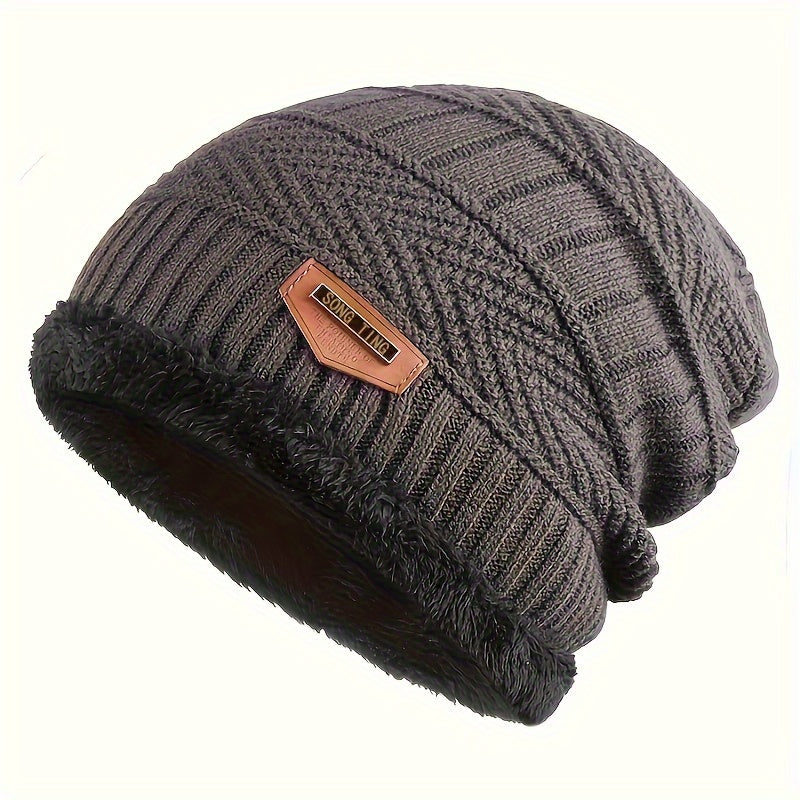 Winter Knitted Hat with Ear Protection for Outdoor Activities